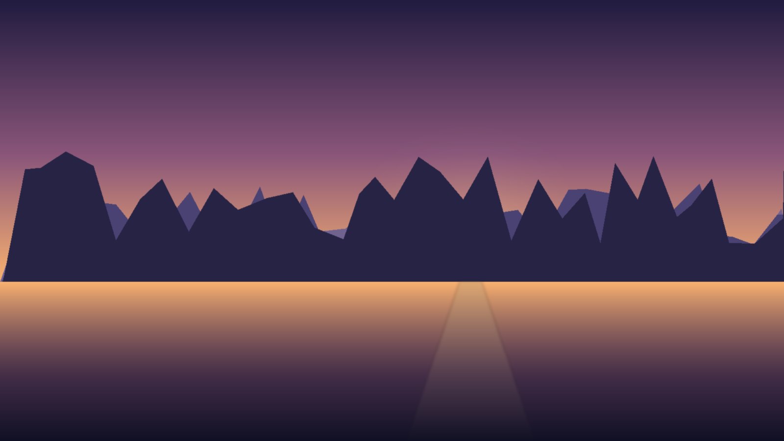 Mountains at dusk